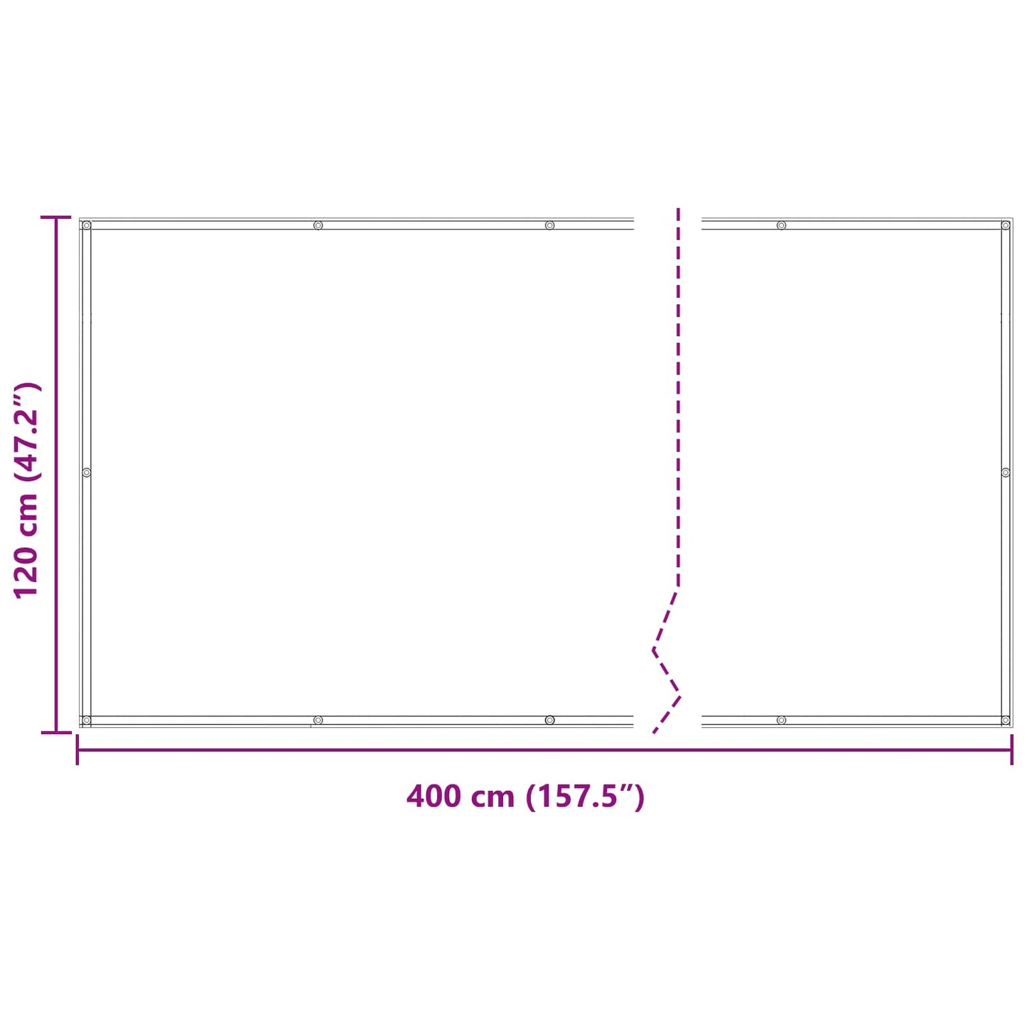 Balcony Screen Light Grey and White 120 x 400 cm