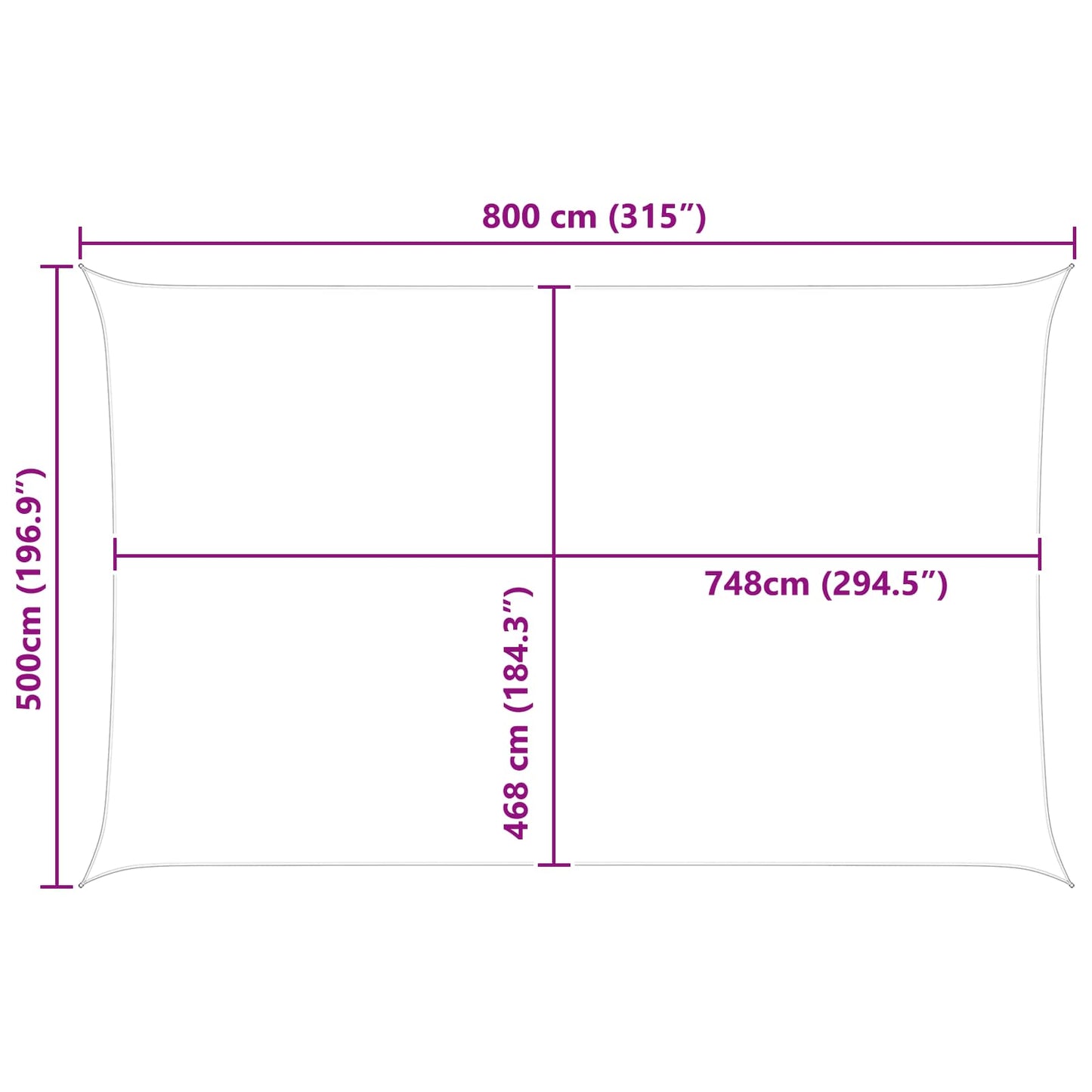 Sun Shade Sail Orange and Brown 8 x 5 m 100% Polyester Oxford