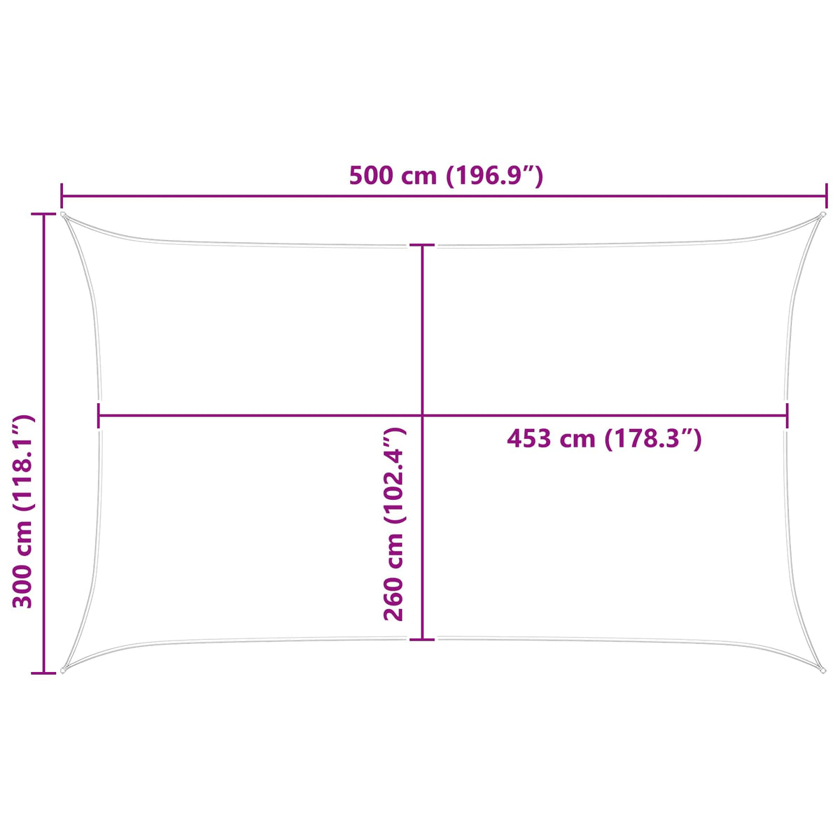 Sun Shade Sail Yellow and White 5 x 3 m 100% Polyester Oxford