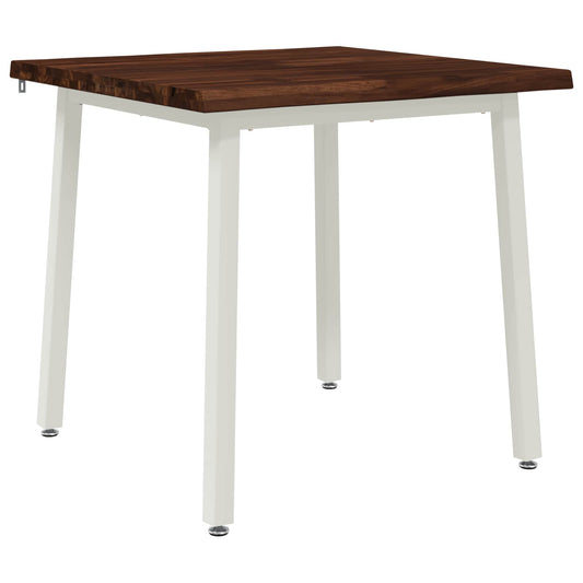 60 x 55 x 75 cm Solid Acacia Wood Dark Brown and White 60 x 55 x 75 cm Solid Acacia Wood Dark Brown and White