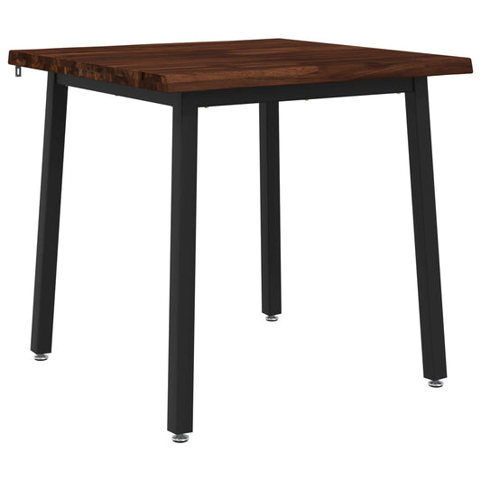 70 x 70 x 75 cm Solid Acacia Wood Dark Brown and Black Square 70 x 70 x 75 cm Solid Acacia Wood Dark Brown and Black Square