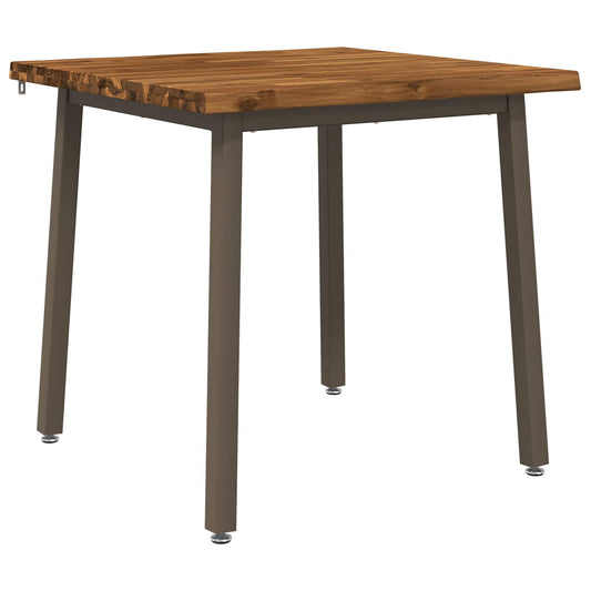 70 x 70 x 75 cm Solid Acacia Wood Natural and Coffee Square 70 x 70 x 75 cm Solid Acacia Wood Natural and Coffee Square