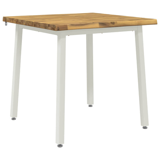70 x 70 x 75 cm Solid Acacia Wood White Square 70 x 70 x 75 cm Solid Acacia Wood White Square