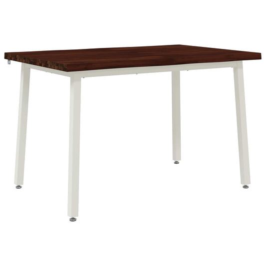 120 x 70 x 75 cm Solid Acacia Wood Dark Brown and White 120 x 70 x 75 cm Solid Acacia Wood Dark Brown and White
