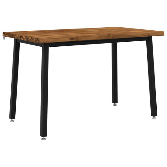 120 x 70 x 75 cm Solid Acacia Wood Natural and Black 120 x 70 x 75 cm Solid Acacia Wood Natural and Black