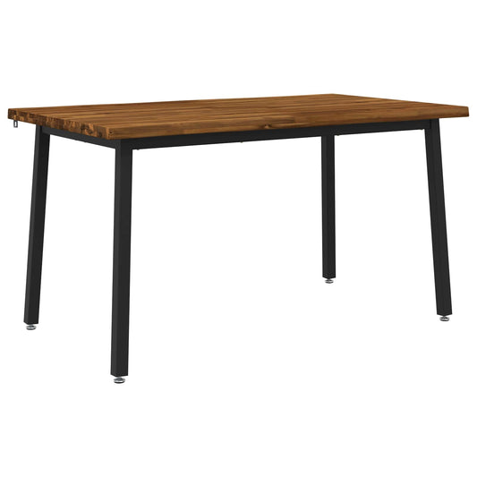 120 x 90 x 75 cm Solid Acacia Wood Natural and Black 120 x 90 x 75 cm Solid Acacia Wood Natural and Black