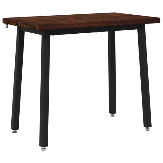 110 x 55 x 75 cm Solid Acacia Wood Dark Brown and Black 110 x 55 x 75 cm Solid Acacia Wood Dark Brown and Black