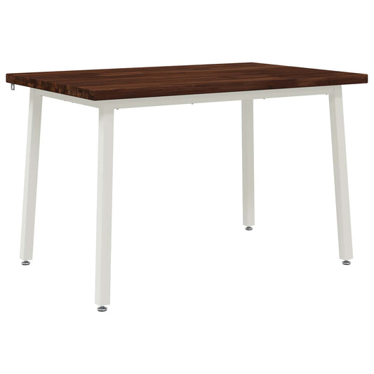 120 x 70 x 75 cm Solid Acacia Wood Dark Brown and White 120 x 70 x 75 cm Solid Acacia Wood Dark Brown and White