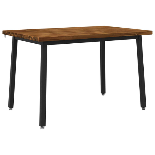 120 x 80 x 75 cm Solid Acacia Wood Natural and Black 120 x 80 x 75 cm Solid Acacia Wood Natural and Black