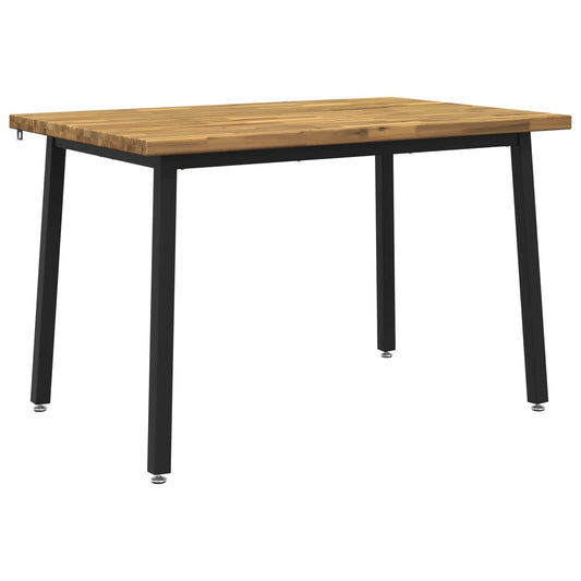 120 x 80 x 75 cm Solid Acacia Wood White and Black Rectangular 120 x 80 x 75 cm Solid Acacia Wood White and Black Rectangular