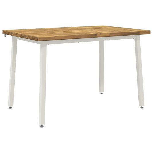 120 x 80 x 75 cm Solid Acacia Wood White Rectangular 120 x 80 x 75 cm Solid Acacia Wood White Rectangular