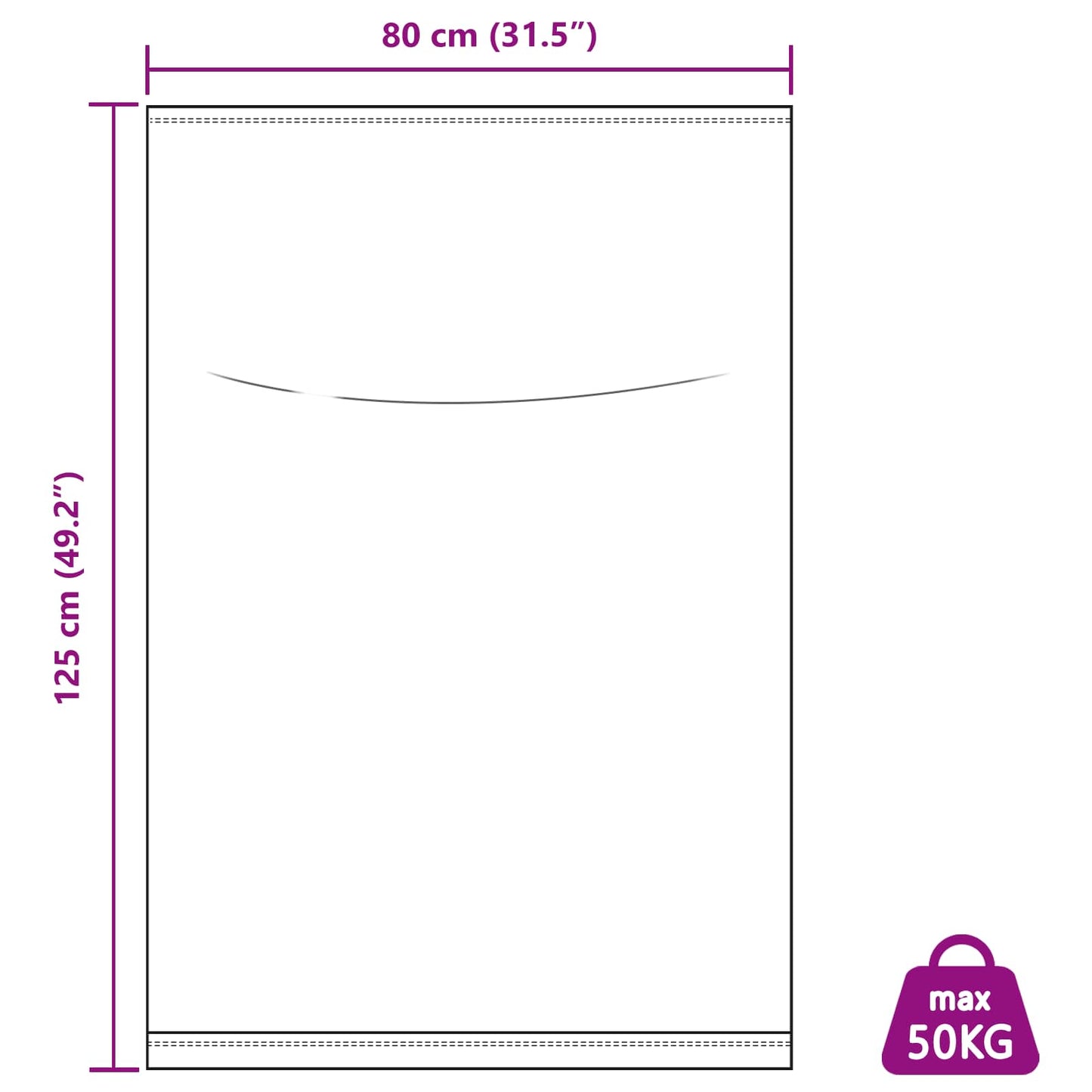 Woven Sacks 50 pcs White 80 x 125 cm PP