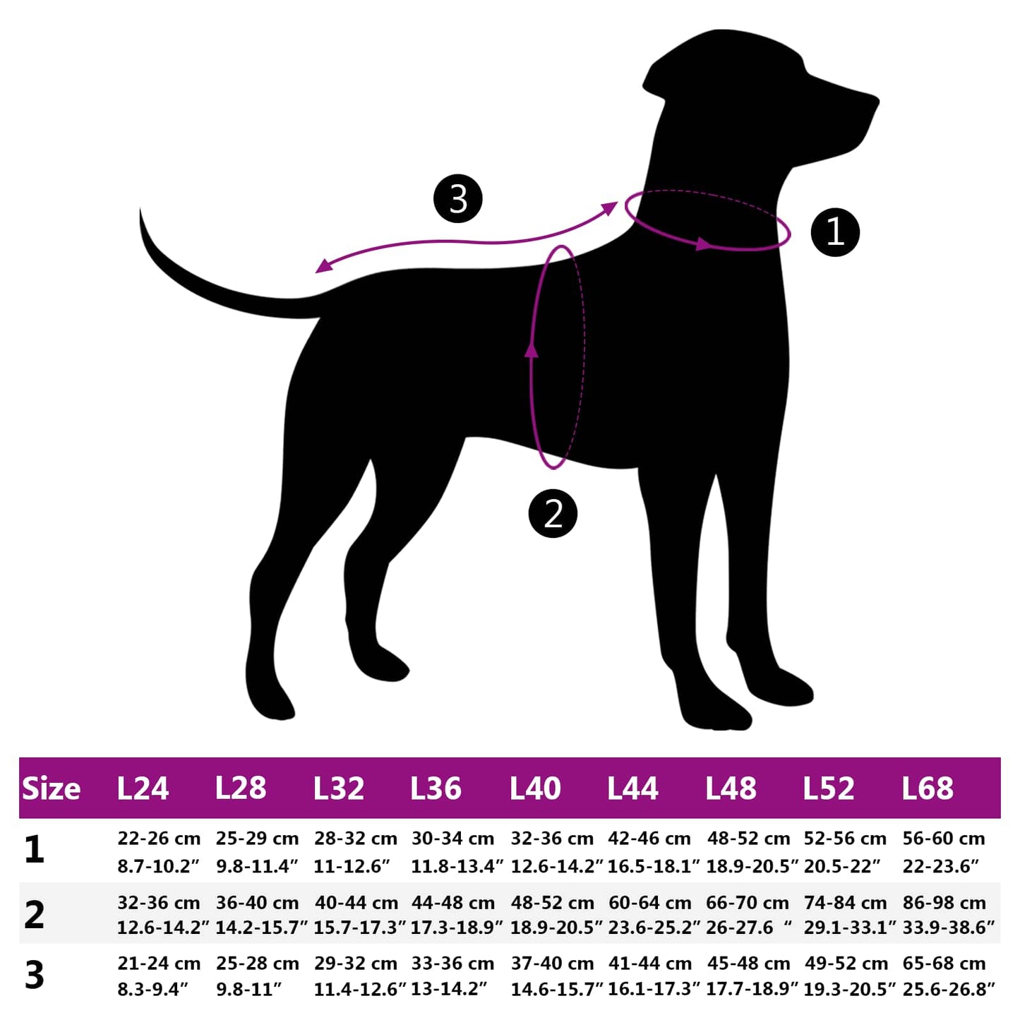 Dog Coat Purple L52