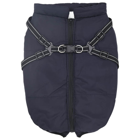 Dog Coat Navy Blue L68 Fleece and Polyester Dog Coat Navy Blue L68 Fleece and Polyester