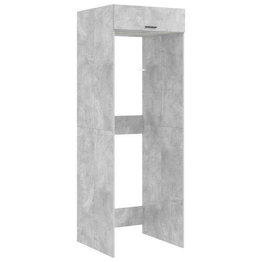 Wash Machine Cabinet Concrete Grey 67.5 x 68 x 200 cm Wash Machine Cabinet Concrete Grey 67.5 x 68 x 200 cm