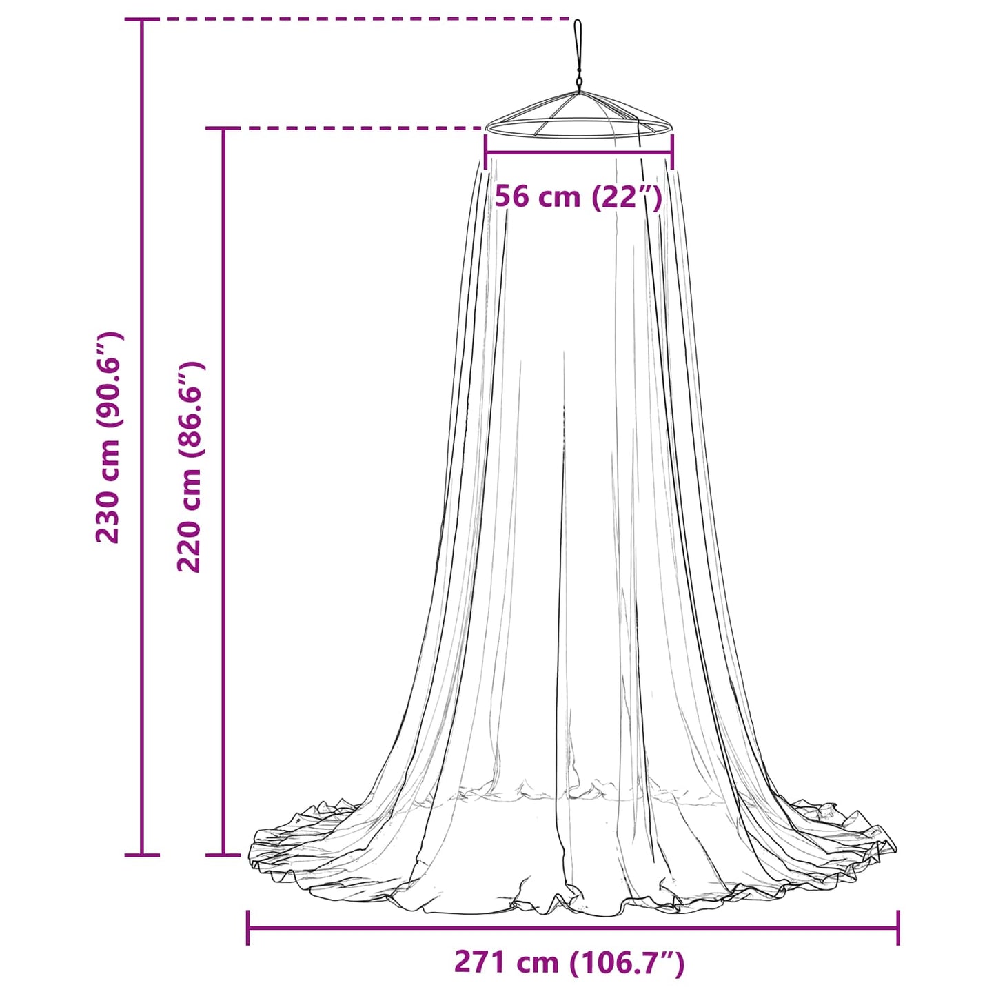 Mosquito Net for Bed 156 mesh Black Polyester
