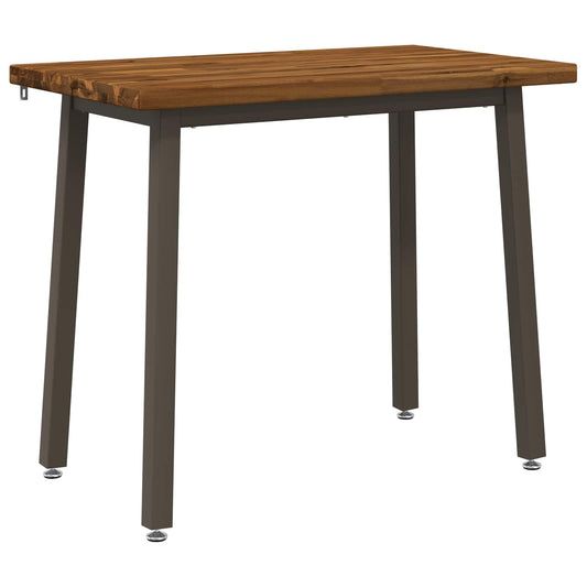 110 x 55 x 75 cm Solid Acacia Wood Natural and Coffee 110 x 55 x 75 cm Solid Acacia Wood Natural and Coffee