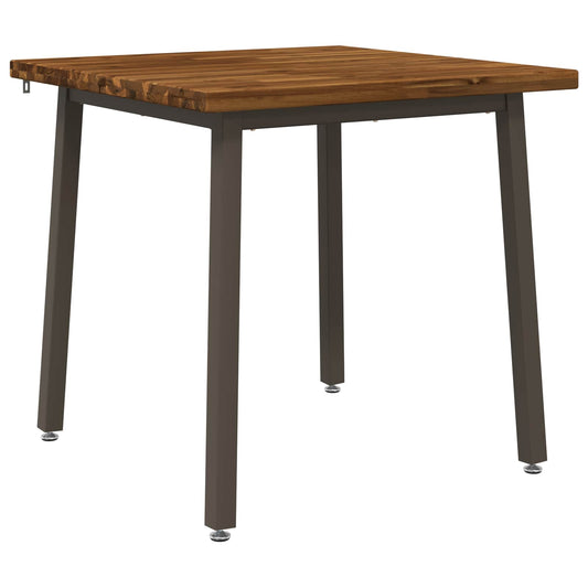 80 x 80 x 75 cm Solid Acacia Wood Natural and Coffee Square 80 x 80 x 75 cm Solid Acacia Wood Natural and Coffee Square