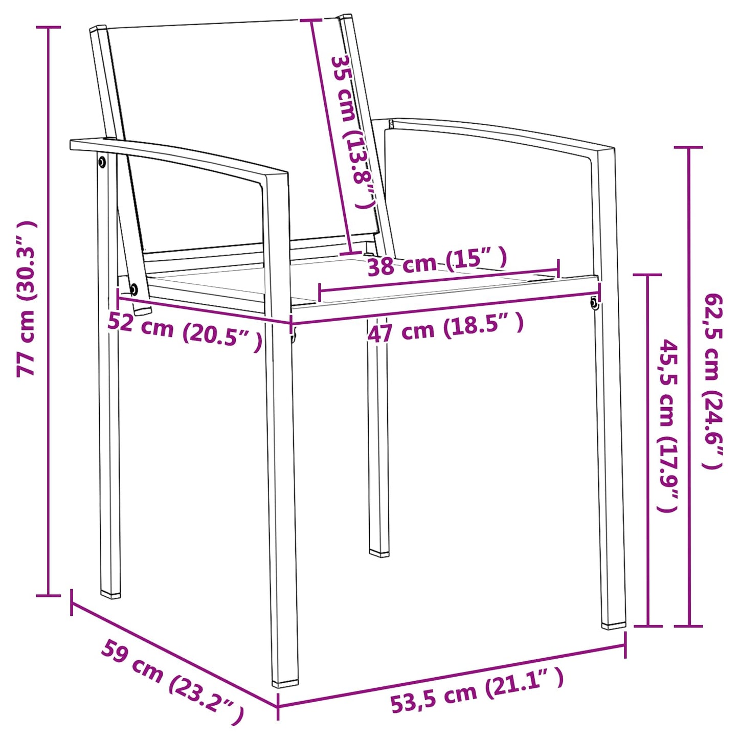Outdoor Furniture Set 7 pcs Black and Anthracite Textilene