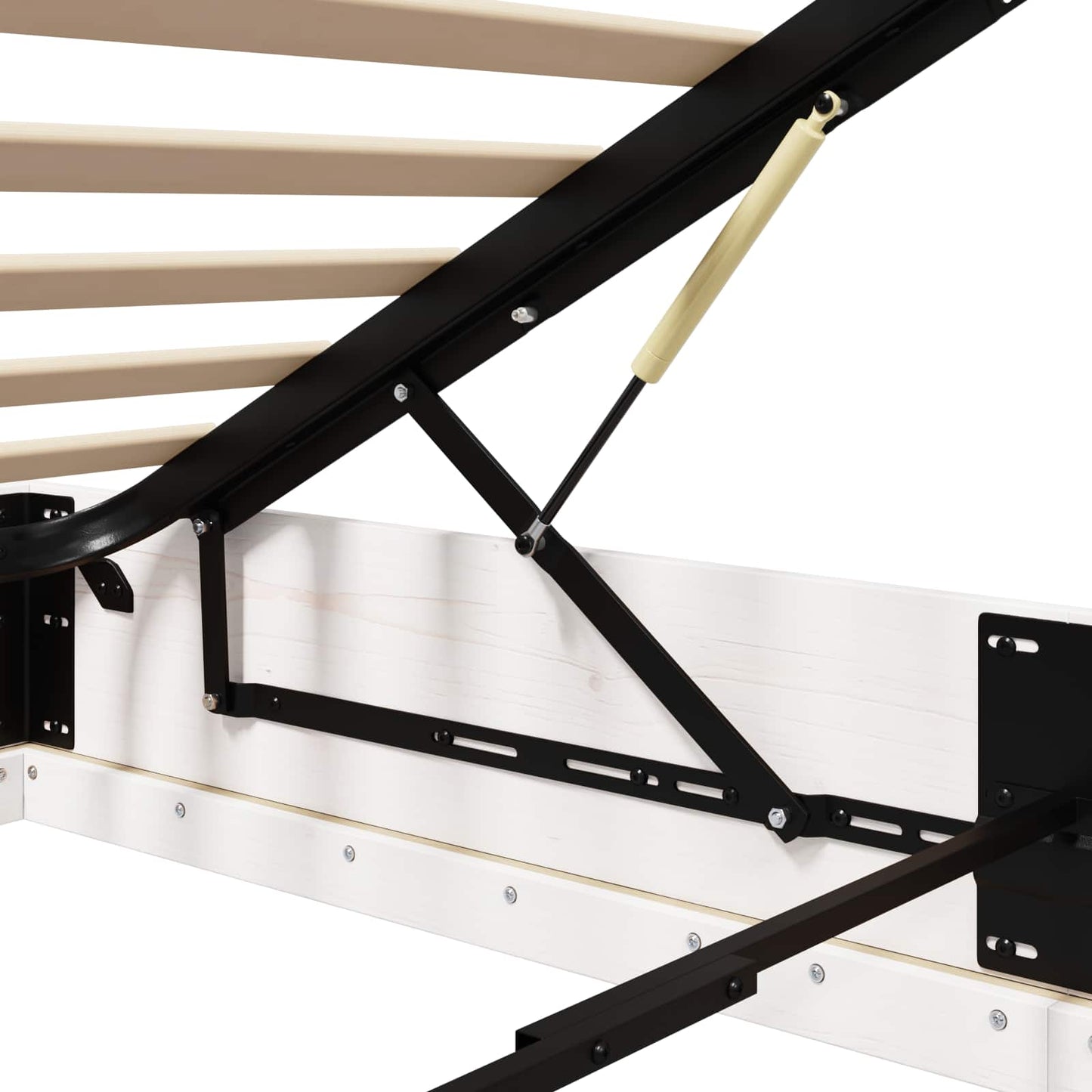 Ottoman Bed Frame White 90 x 200 cm Solid Pine Wood