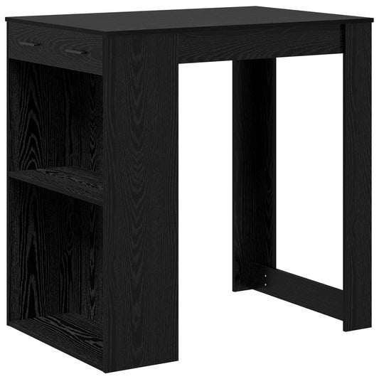 Bar Table 102 x 70 x 103.5 cm Engineered Wood Black Oak Bar Table 102 x 70 x 103.5 cm Engineered Wood Black Oak