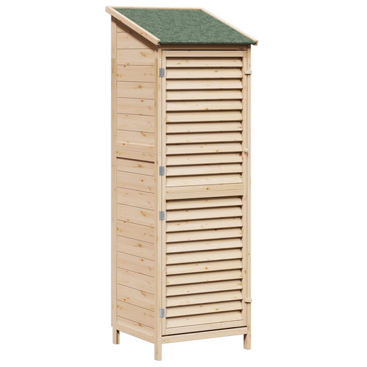Garden Shed Natural 59 x 56 x 176 cm Solid Fir Wood Garden Shed Natural 59 x 56 x 176 cm Solid Fir Wood