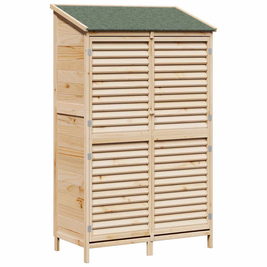 Garden Shed Natural 106 x 56 x 176.5 cm Solid Fir Wood Garden Shed Natural 106 x 56 x 176.5 cm Solid Fir Wood