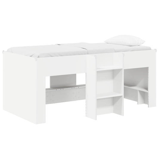 Kids'High Bed Frame White 80 x 160 cm Engineered Wood Kids'High Bed Frame White 80 x 160 cm Engineered Wood