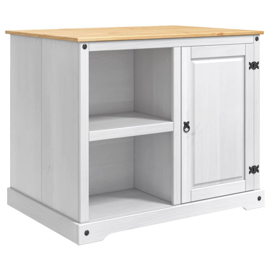 Kitchen Island Set White and Honey Wax 112 x 77 x 91.5 cm Kitchen Island Set White and Honey Wax 112 x 77 x 91.5 cm