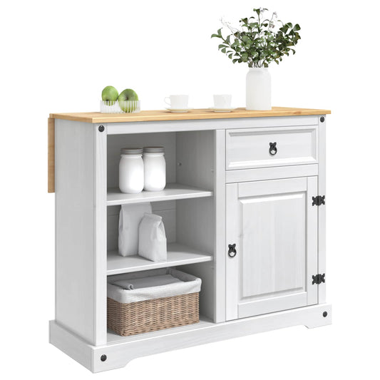 Kitchen Trolley 2 pcs White and Honey Wax 112 x 70 x 91.5 cm Kitchen Trolley 2 pcs White and Honey Wax 112 x 70 x 91.5 cm