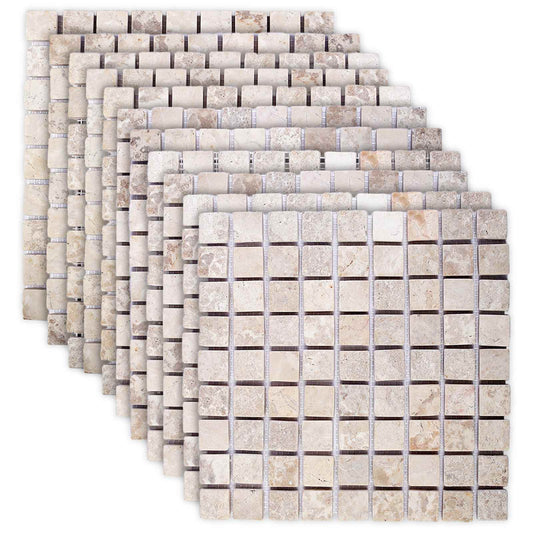 Mosaic Tiles Cream 30 x 30 cm Marble Mosaic Tiles Cream 30 x 30 cm Marble