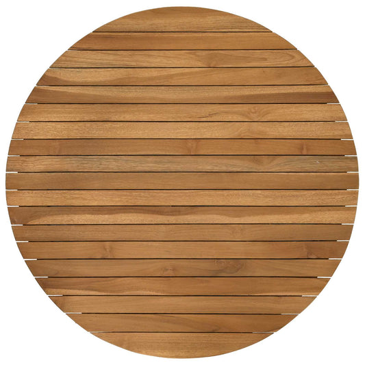 Table Top Ø 70 x 3.5 Round Solid Teak Wood Natural Table Top Ø 70 x 3.5 Round Solid Teak Wood Natural
