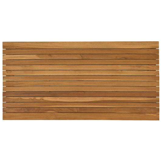 Table Top 110 x 55 x 3.5 cm Rectangular Solid Teak Wood Natural Table Top 110 x 55 x 3.5 cm Rectangular Solid Teak Wood Natural
