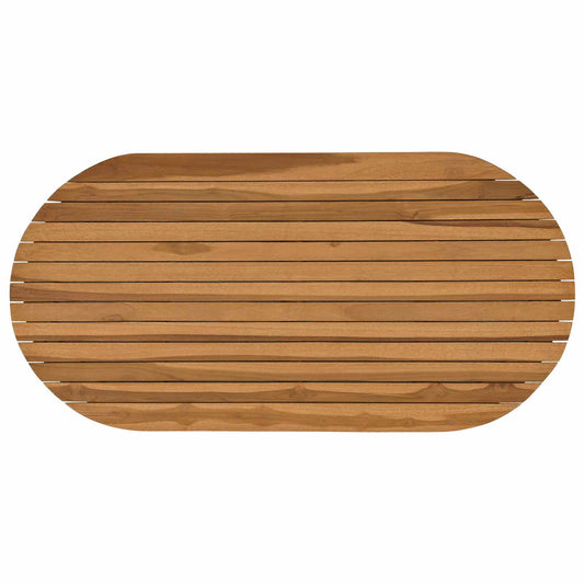 Table Top 100 x 50 x 3.5 cm Oval Solid Teak Wood Natural Table Top 100 x 50 x 3.5 cm Oval Solid Teak Wood Natural