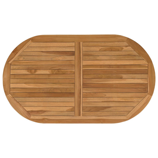 Table Top Oval Solid Teak Wood Natural Table Top Oval Solid Teak Wood Natural