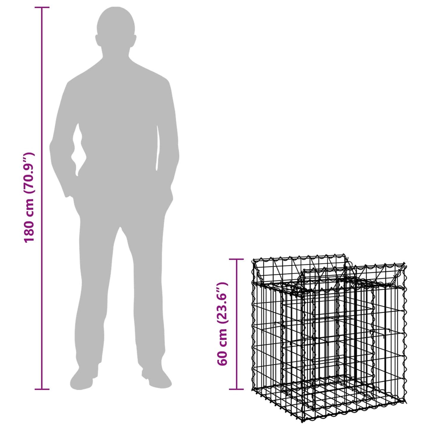 Gabion Raised Bed Silver