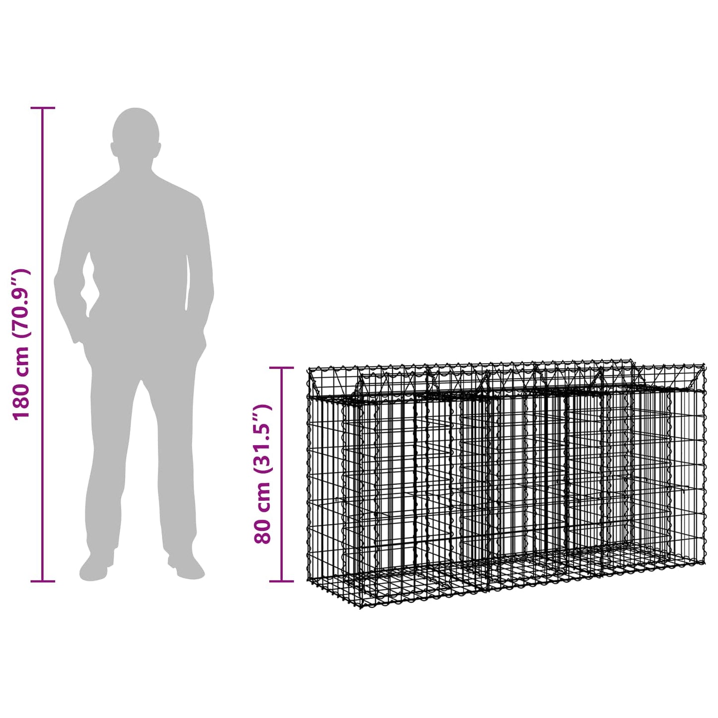 Gabion Raised Bed Silver