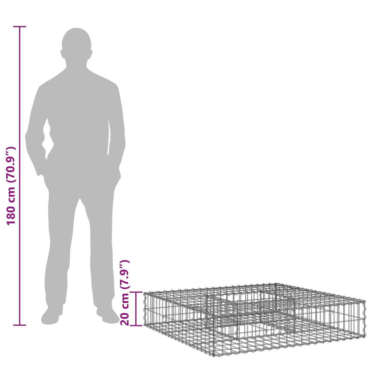 Gabion Raised Bed Silver