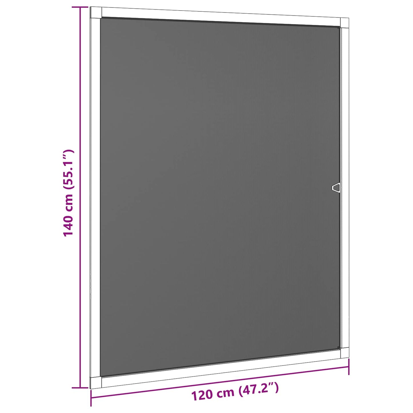 Insect Screen for Windows Brown 120 x 140 cm