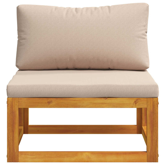 Sectional Middle Sofa with Cushions 100% polyester Solid Acacia Sectional Middle Sofa with Cushions 100% polyester Solid Acacia