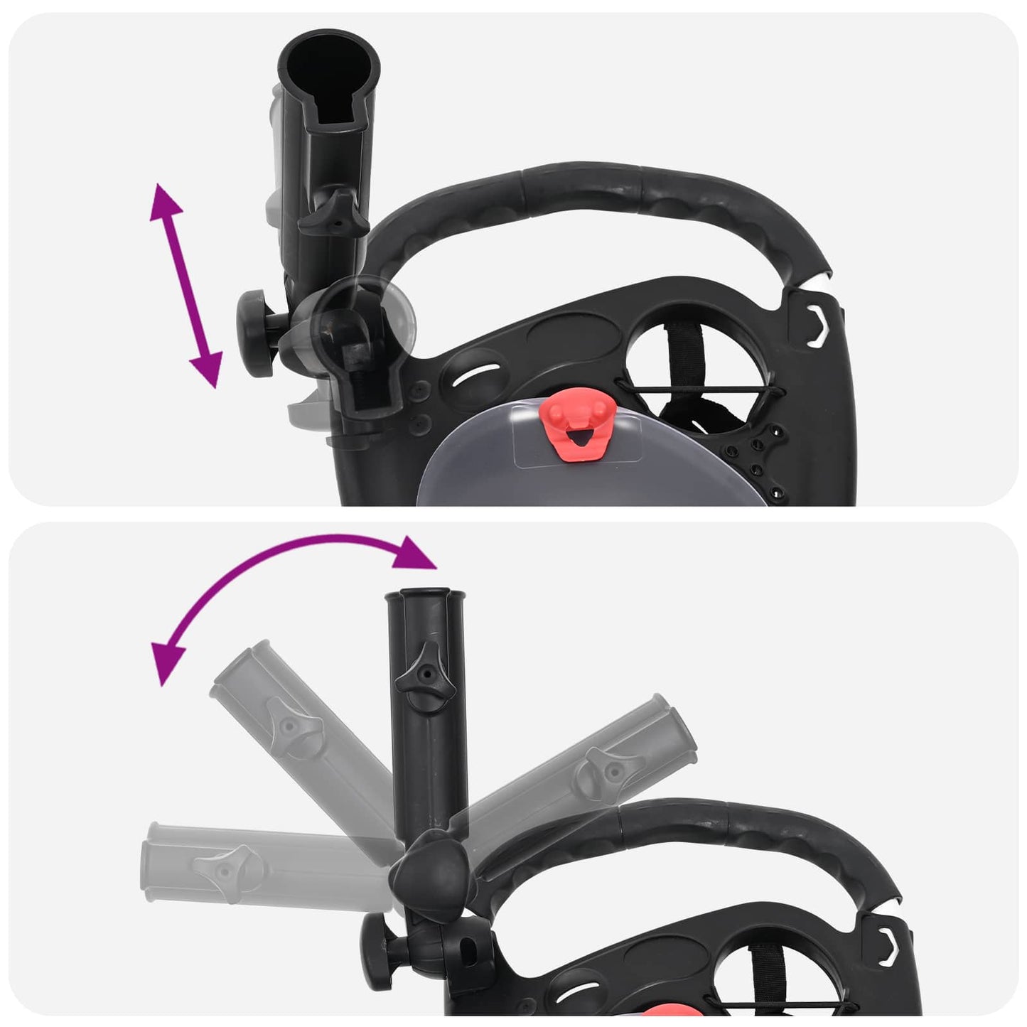 Golf Trolley Manual Black and White 100 x 69 x 114 cm Aluminium