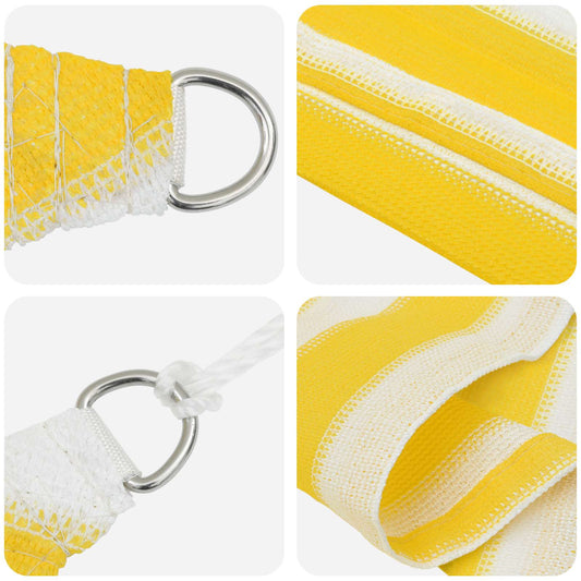 Sunshade Sail Rectangular 6 x 8 m HDPE Yellow and White Sunshade Sail Rectangular 6 x 8 m HDPE Yellow and White