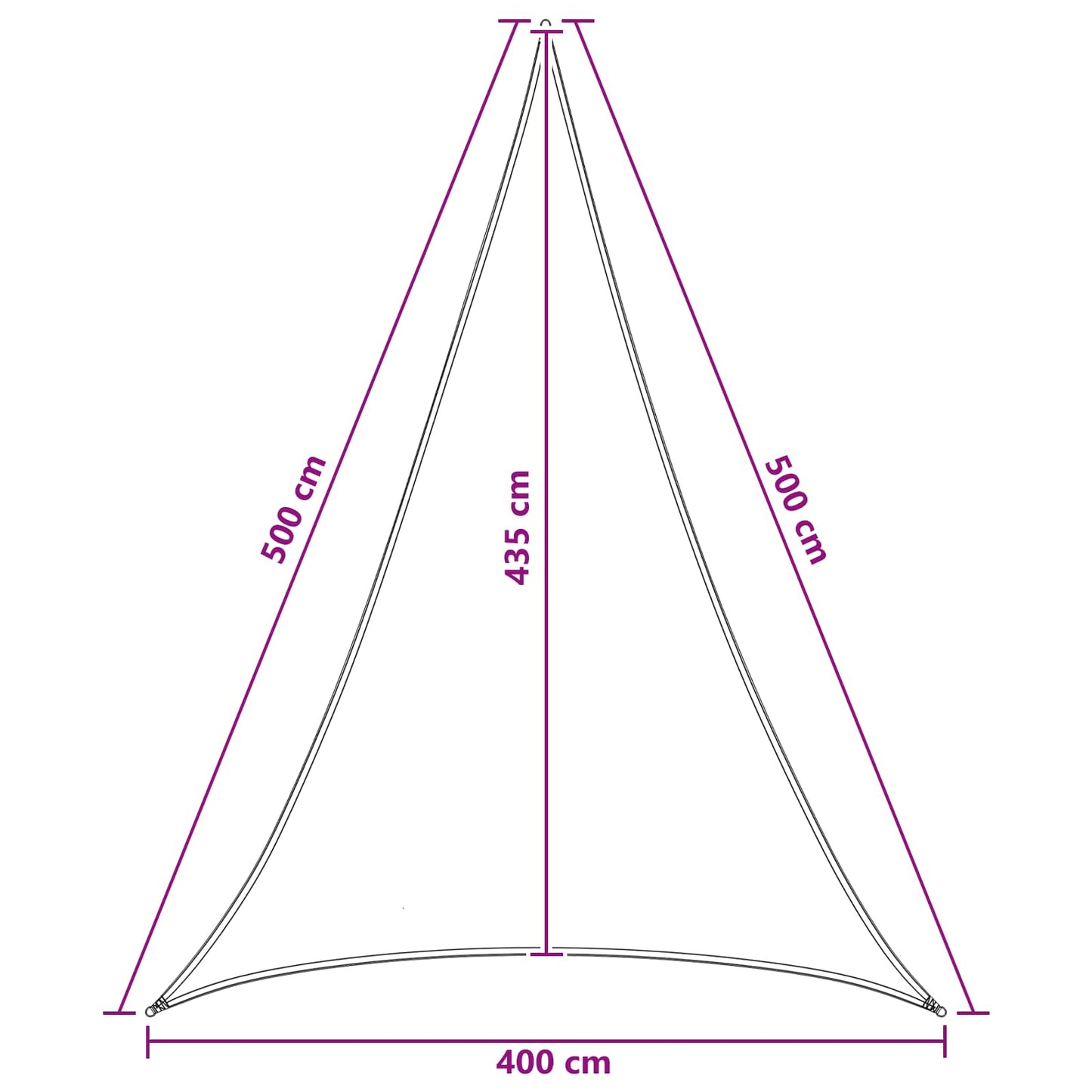 Sunshade Sail 4 x 5 x 5 m HDPE