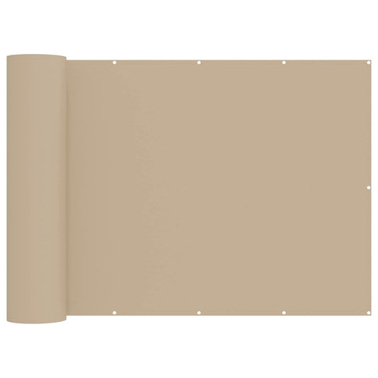 Balcony Privacy Screen 200 x 700 cm Fabric with PU Coated Beige Balcony Privacy Screen 200 x 700 cm Fabric with PU Coated Beige