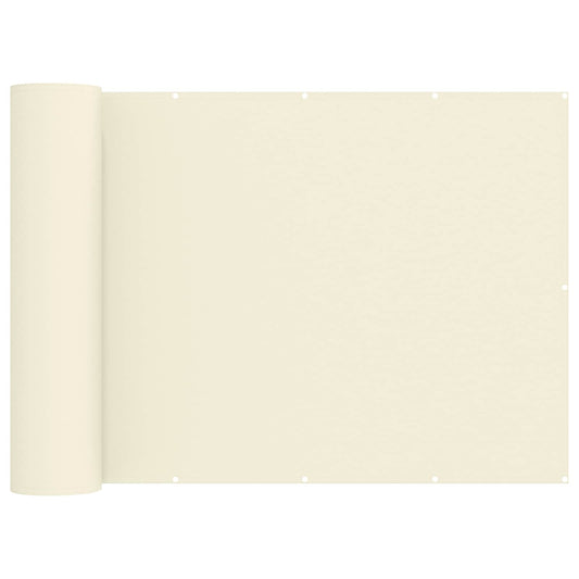 Balcony Privacy Screen 200 x 700 cm Fabric with PU Coated Cream Balcony Privacy Screen 200 x 700 cm Fabric with PU Coated Cream