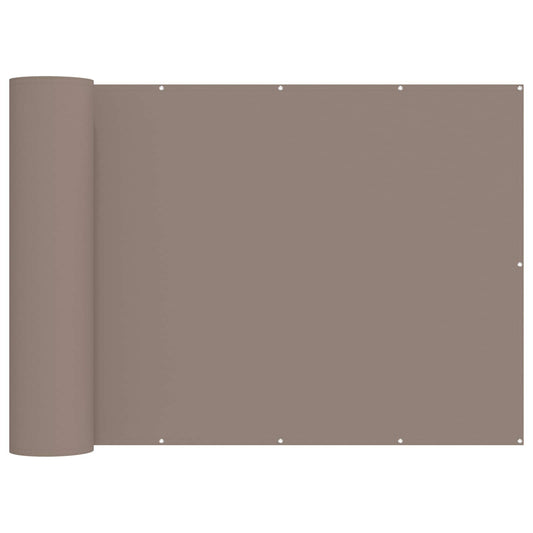 Balcony Privacy Screen 200 x 800 cm Fabric with PU Coated Taupe Balcony Privacy Screen 200 x 800 cm Fabric with PU Coated Taupe