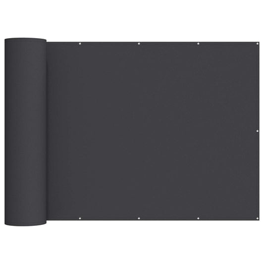 Balcony Privacy Screen 200 x 800 cm Fabric with PU Coated Black Balcony Privacy Screen 200 x 800 cm Fabric with PU Coated Black