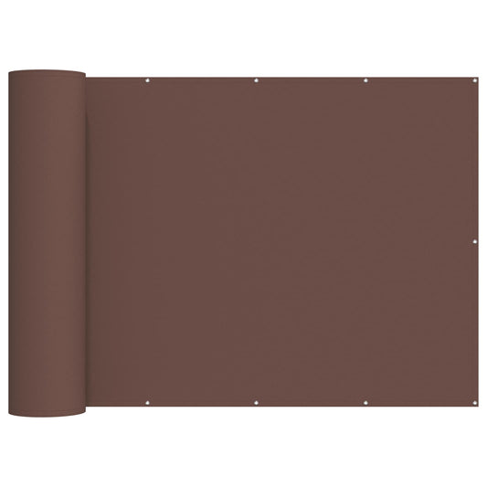 Balcony Privacy Screen 180 x 800 cm Fabric with PU Coated Brown Balcony Privacy Screen 180 x 800 cm Fabric with PU Coated Brown