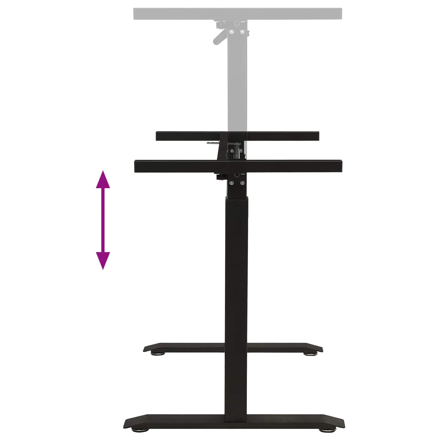 Desk Black and Light Brown 140 x 60 cm Solid Oak Wood