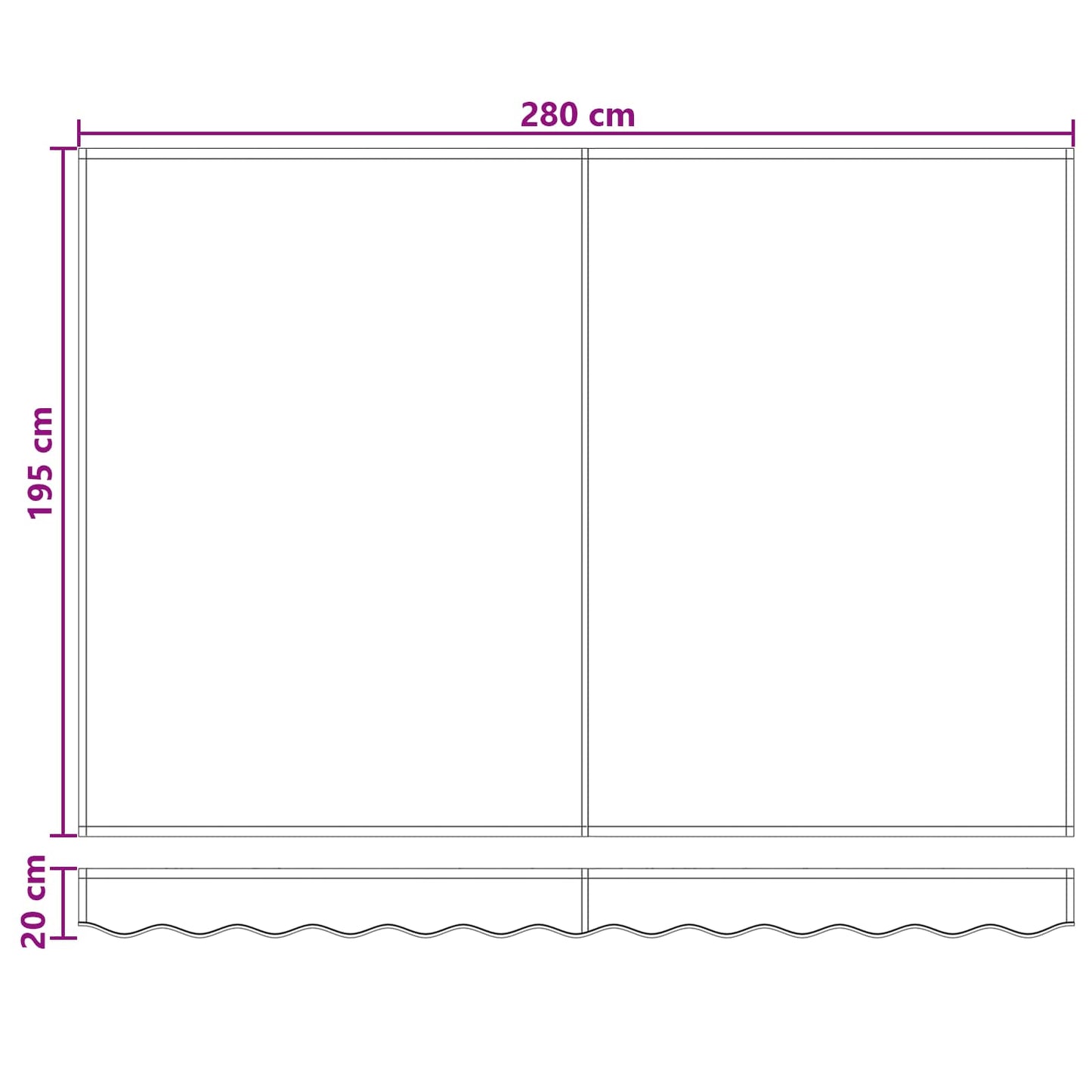 Manual Retractable Awning with LEDs Sand